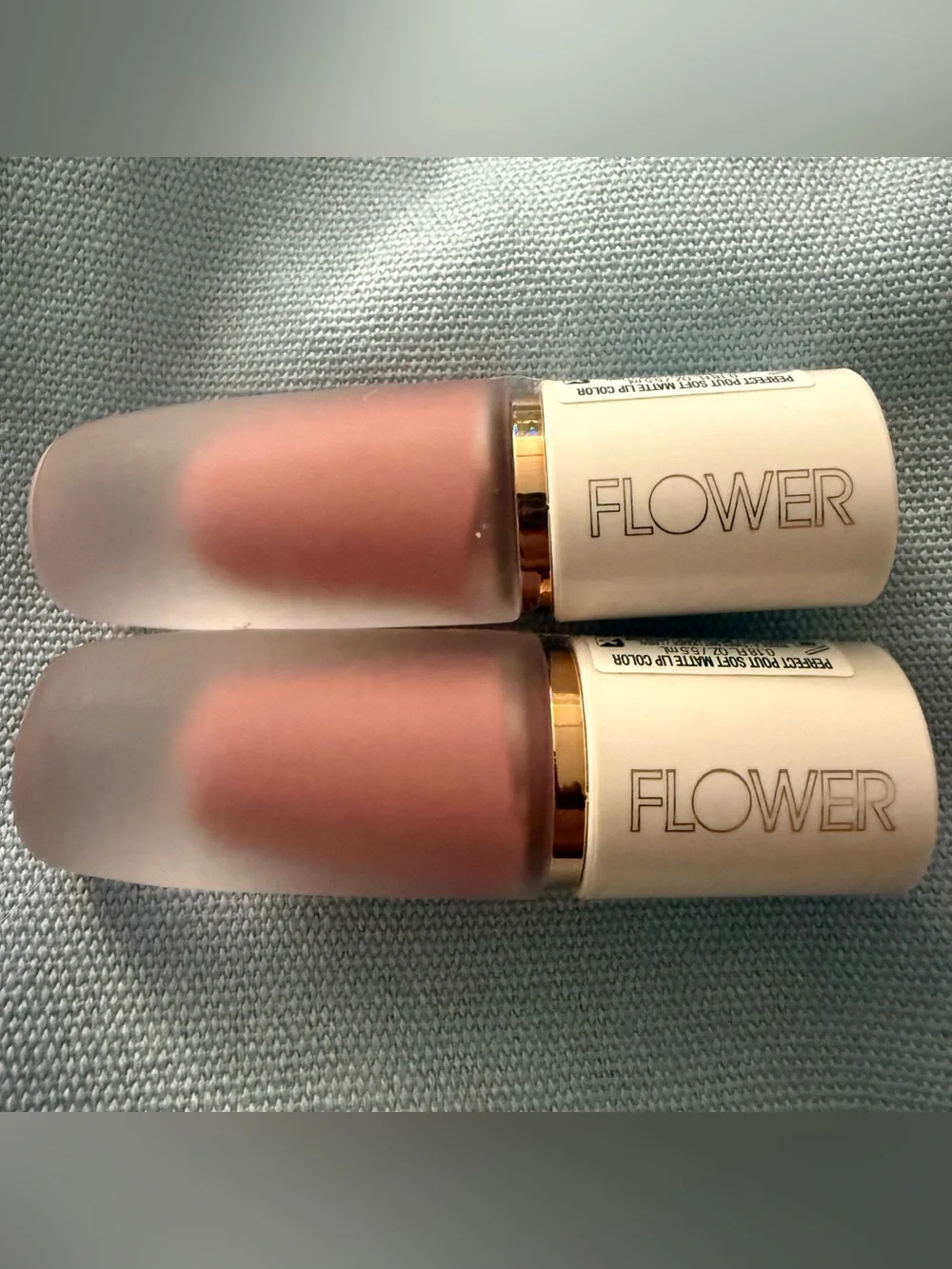 TWO New Flower Beauty Perfect Pout Soft Matte Lip Color DUNE Full Size